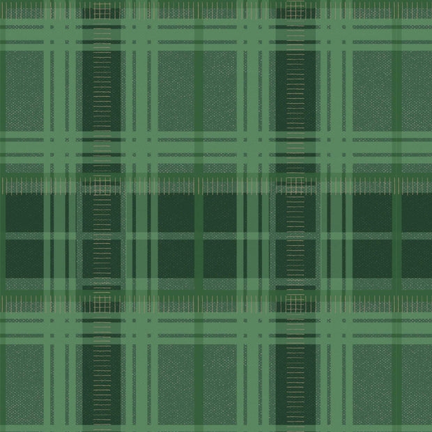 Nostalgic Plaid Wallpaper Forest Palette Matte