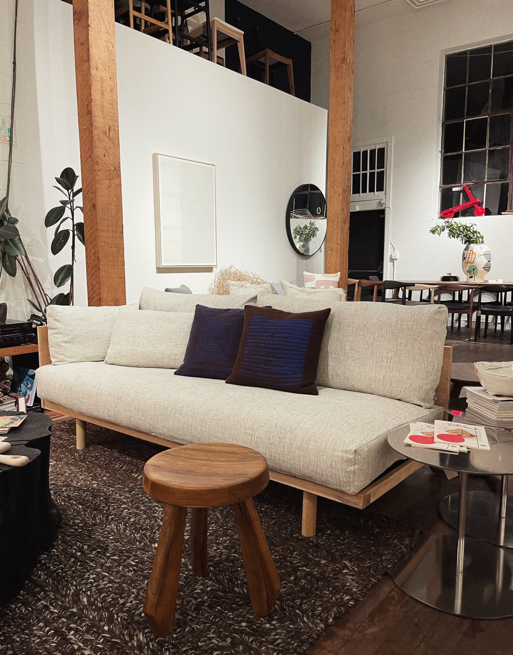 One Arm Sofa White Ash Base White Ash Wood Daybed Frame