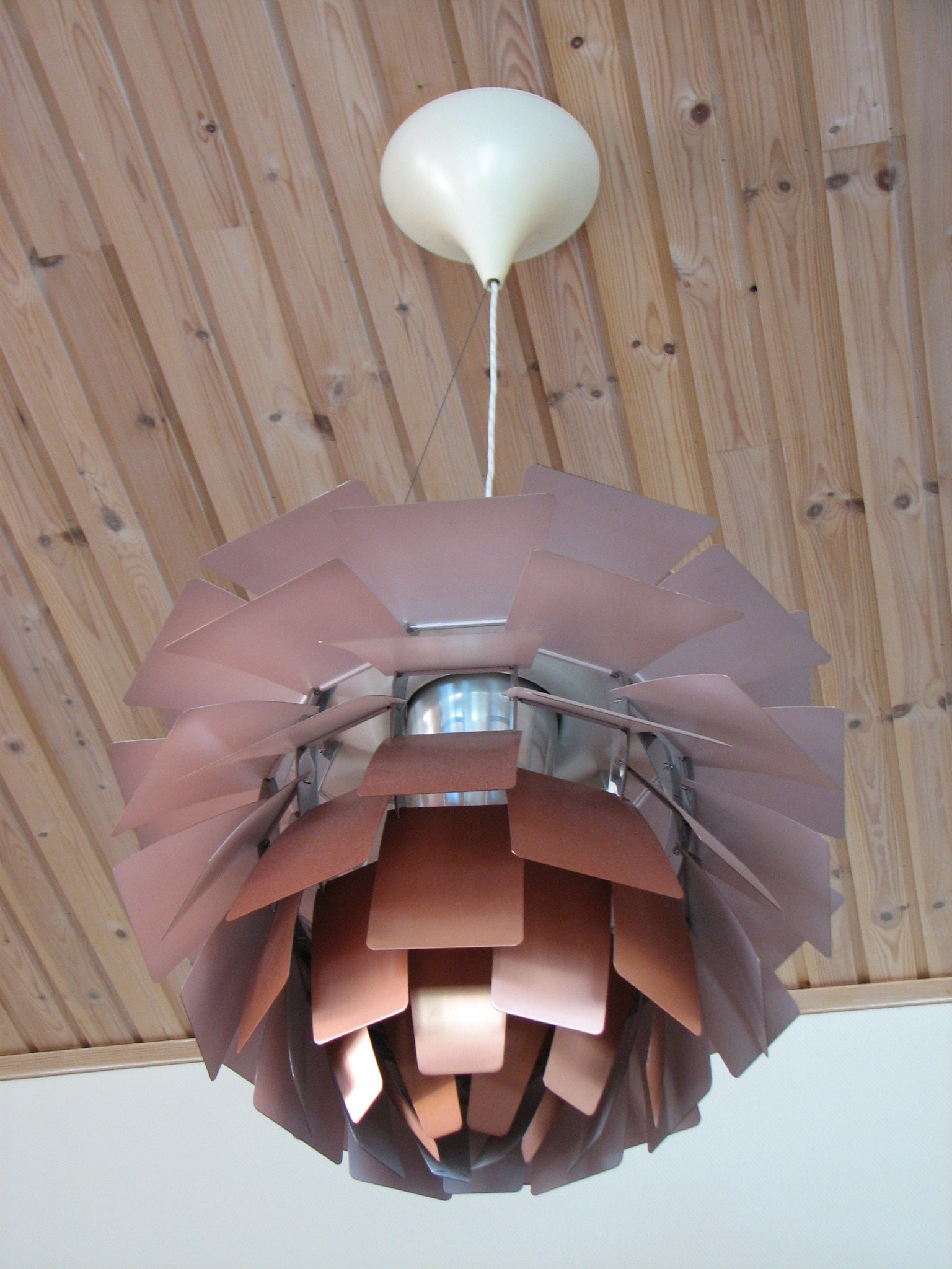 Pendant Light: Artichoke Inspired Shape in Copper Tone
