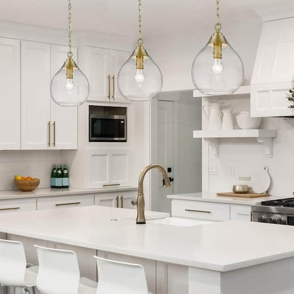 Pendant Light Champagne Bronze Teardrop Glass Island Light