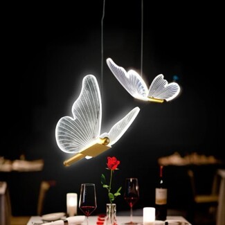 Pendant Light Etched Wing Texture Whimsical Butterfly Decor