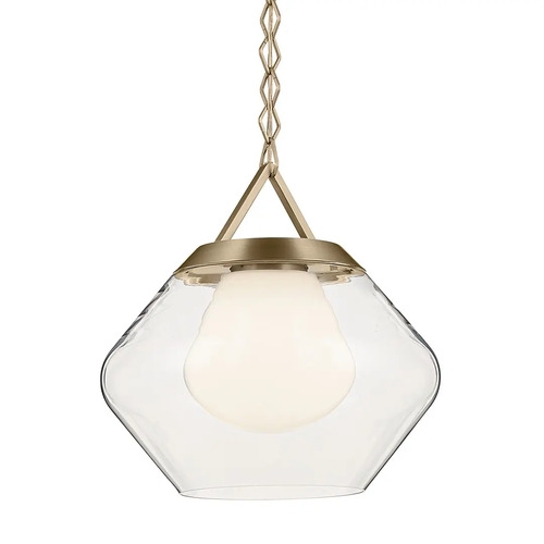 Pendant Light Faceted Glass Shade Internal Globe Diffuser