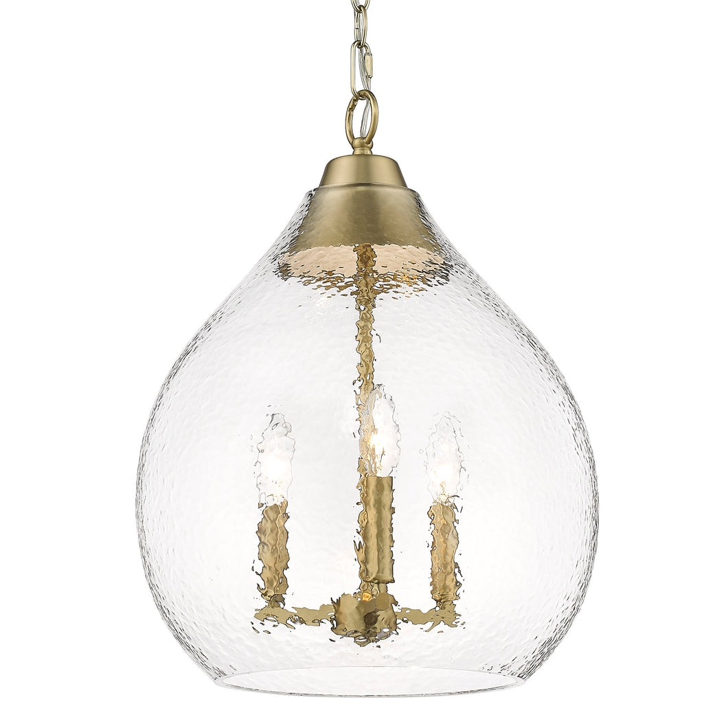Pendant Light Hammered Glass Teardrop Glass Chandelier