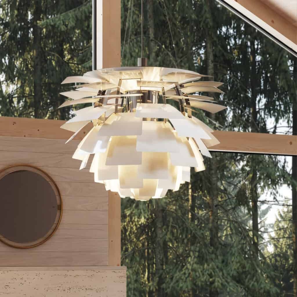 Pendant Light: Multi Layered Leaves Glare Free Design
