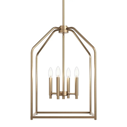 Pendant Light Open Lantern Frame Four Light Cage Chandelier