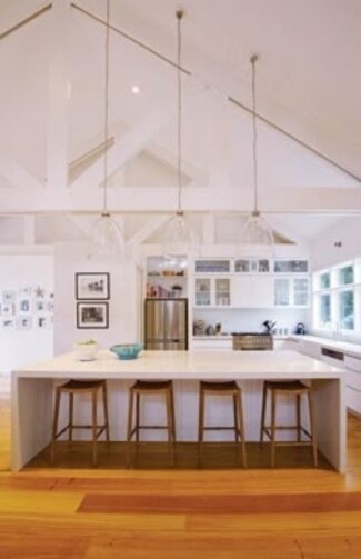 Pendant Light: sloping ceiling pendant lights for four seats
