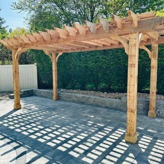 Pergola Scalloped Timber Rafter Ends and Traditional Design