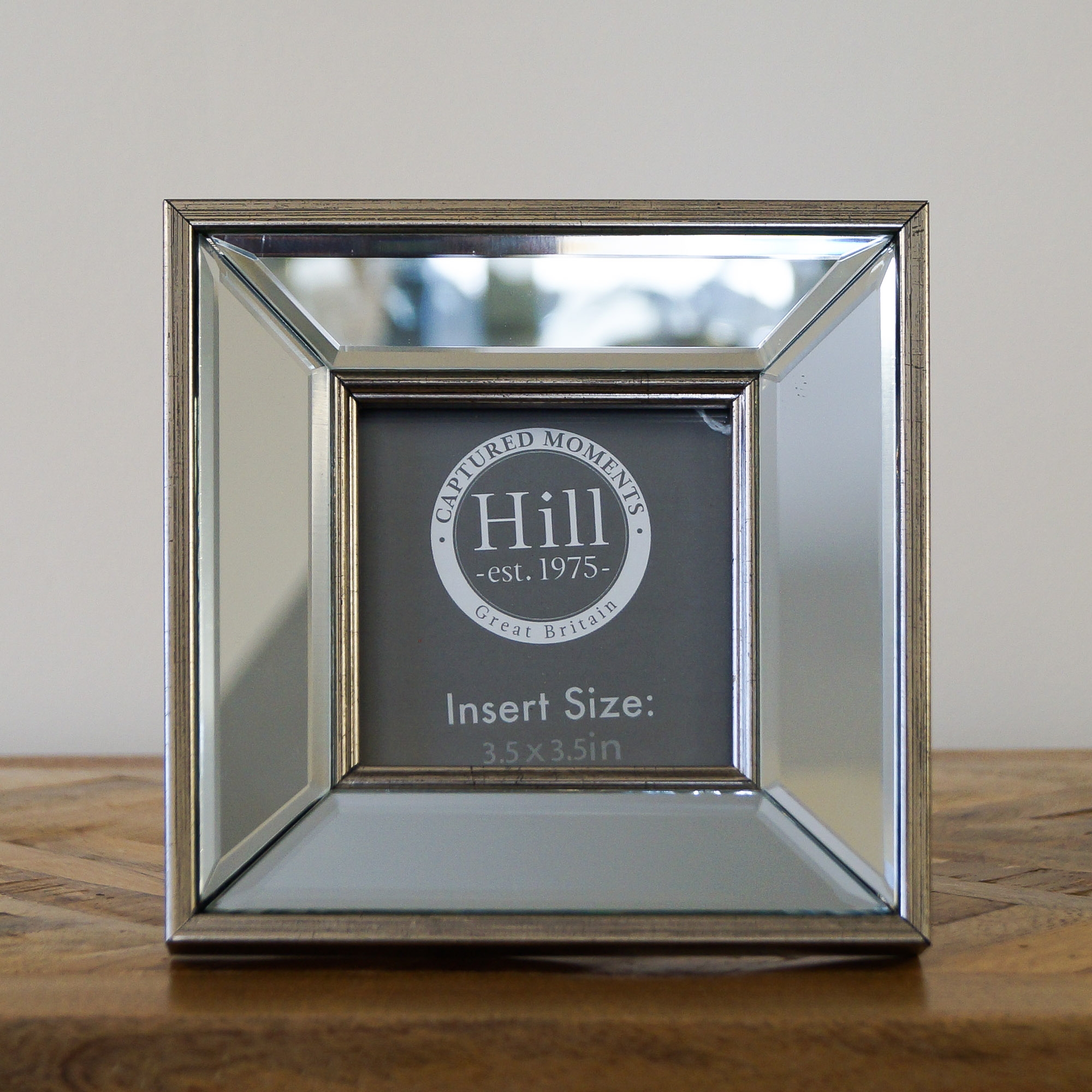 Photo Frame 3.5x3.5 Insert Square Glam Mirror Frame