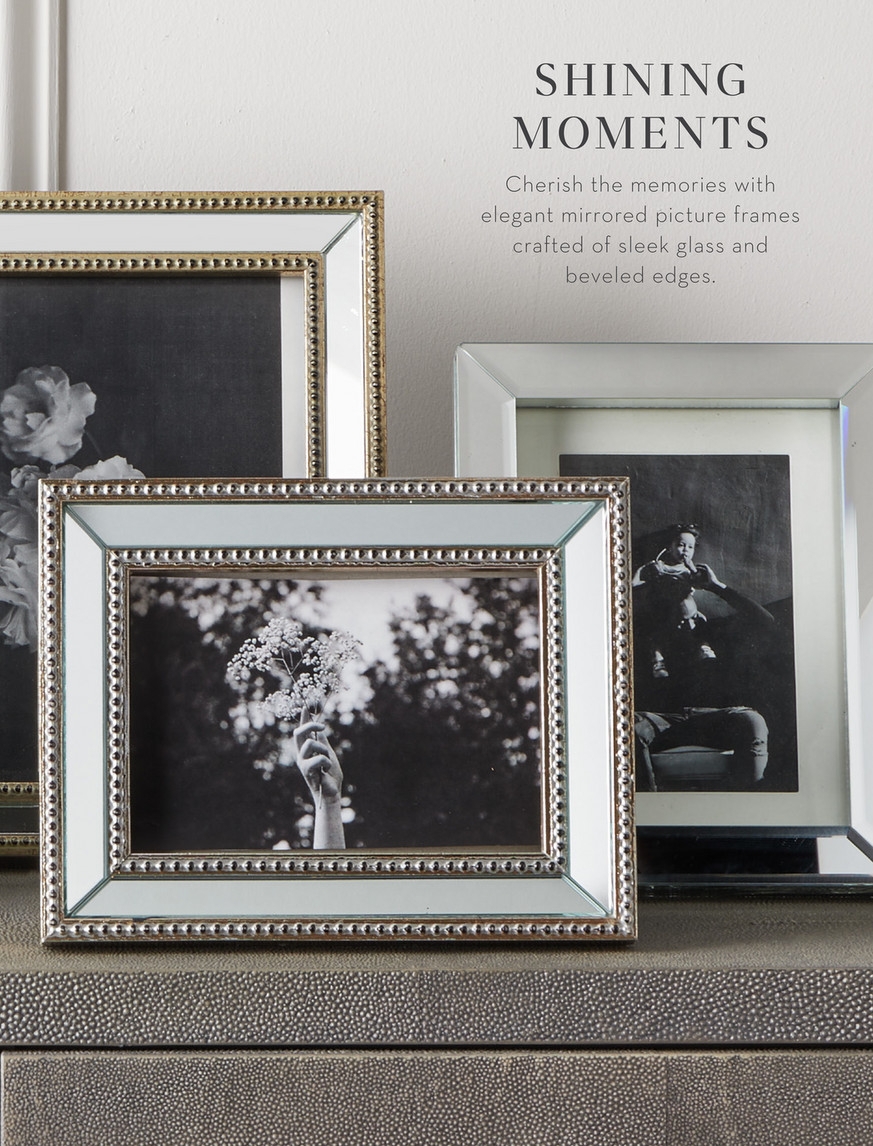 Picture Frame Beaded Metallic Trim 4x6 Beaded Photo Decor
