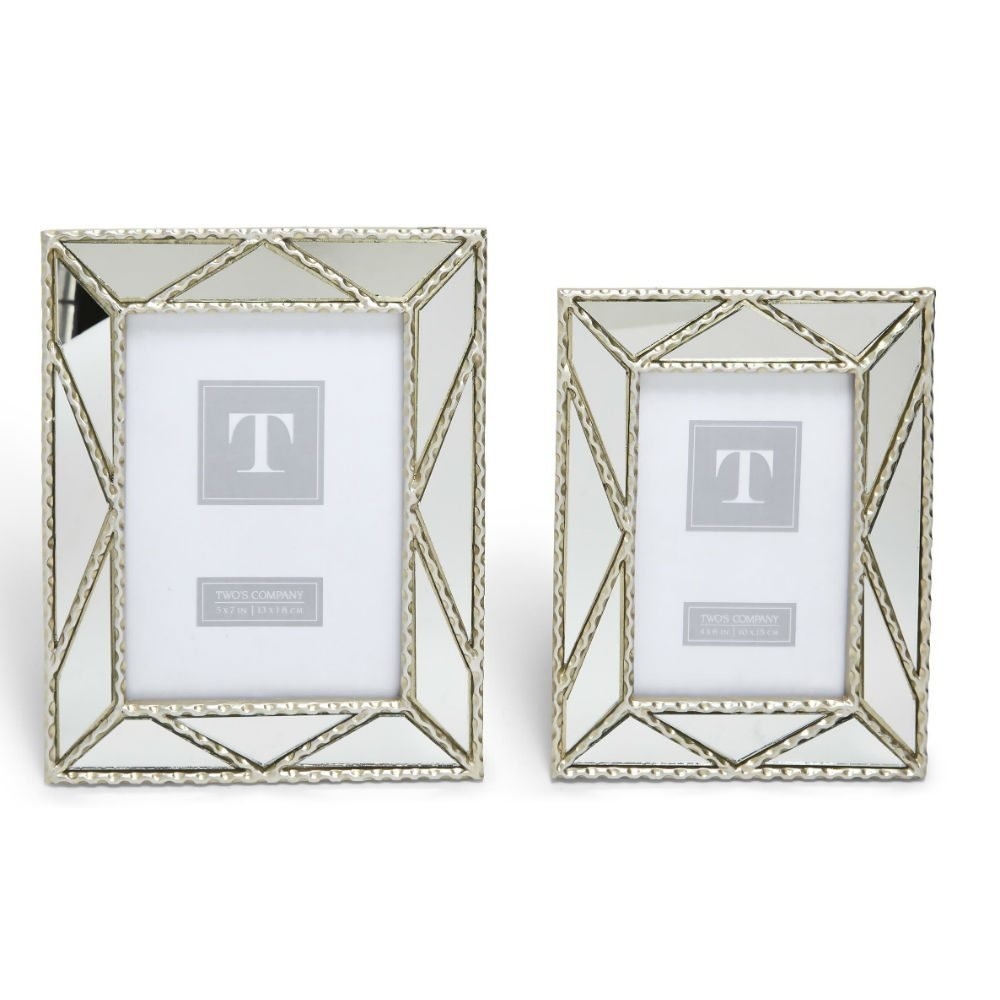 Picture Frame Geometric Facets Art Deco Glass Border