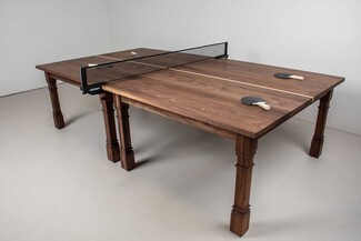 Ping Pong Table Built With Detailed Parsons Legs and Wood