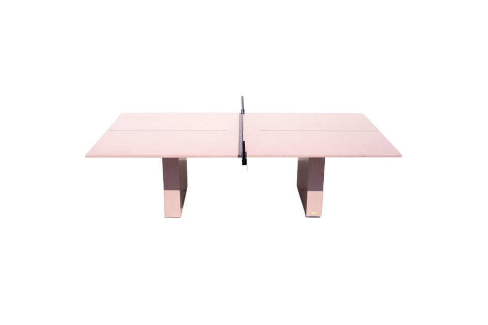 Ping Pong Table in Dusty Rose Concrete and Multifunctional Art