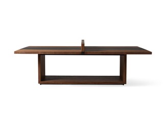 Ping Pong Table Including Wooden Net Divider and Block Base