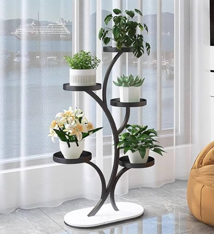 Plant Stand Curved Branches 5-Tier Flower Rack Garden Shelf