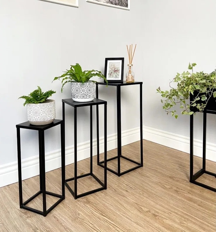 Plant Stand Open Frame Metal Contemporary Metal Display Stand