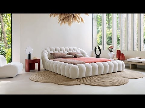 Platform Bed Creamy Terracotta Accent Bubble Bed Base