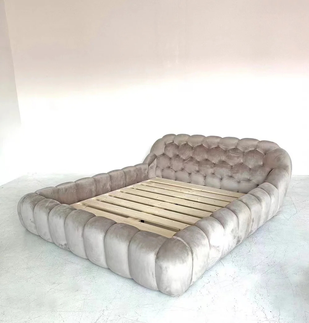 Platform Bed Floor Hugging Champagne Taupe Bed Base