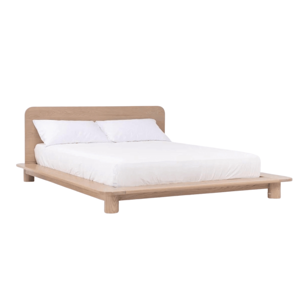 Platform Bed including Overhanging Platform Japandi Furniture