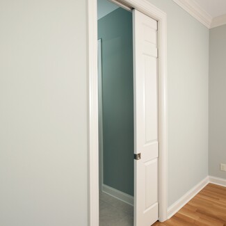 Pocket Door Teal Interior Contrast - White Pocket Door Ideas