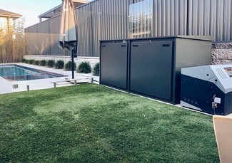 Pool Equipment Enclosure: Matte Black Acoustic Filter Box