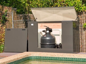 Pool Pump Enclosure: Charcoal Grey Finish Acoustic Unit