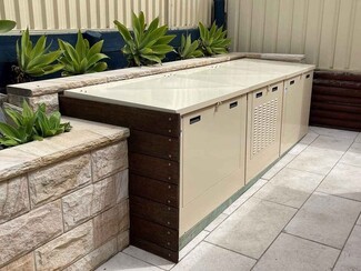 Pool Pump Enclosure: Vented Wood Slat Trim Cover Box