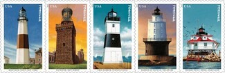 Postage Stamps Architectural Illustrations Mid-Atlantic Decor