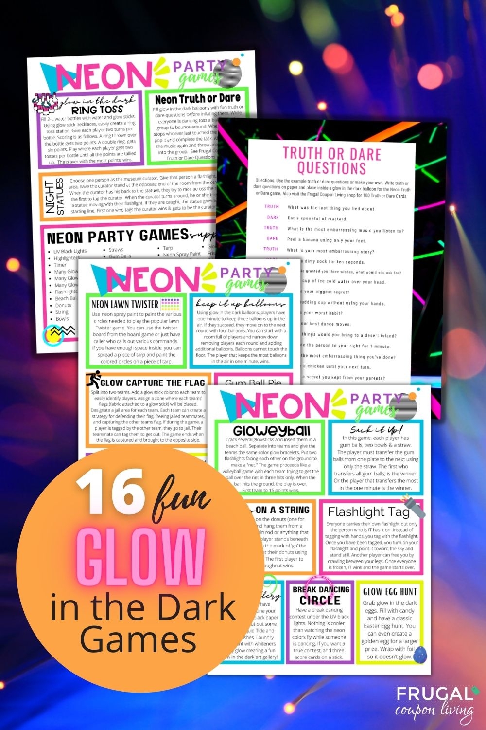 Printable Party Games: Sixteen Activities with Instructional Lists