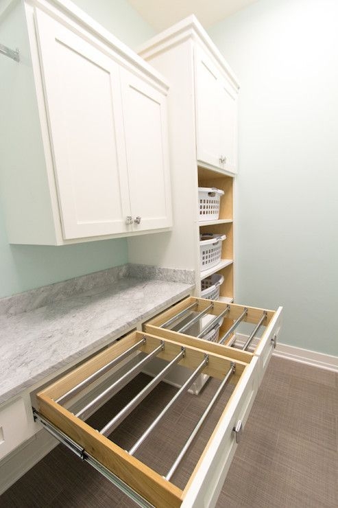 Pull-Out Drying Rack includes Marble-Look Workspace Custom