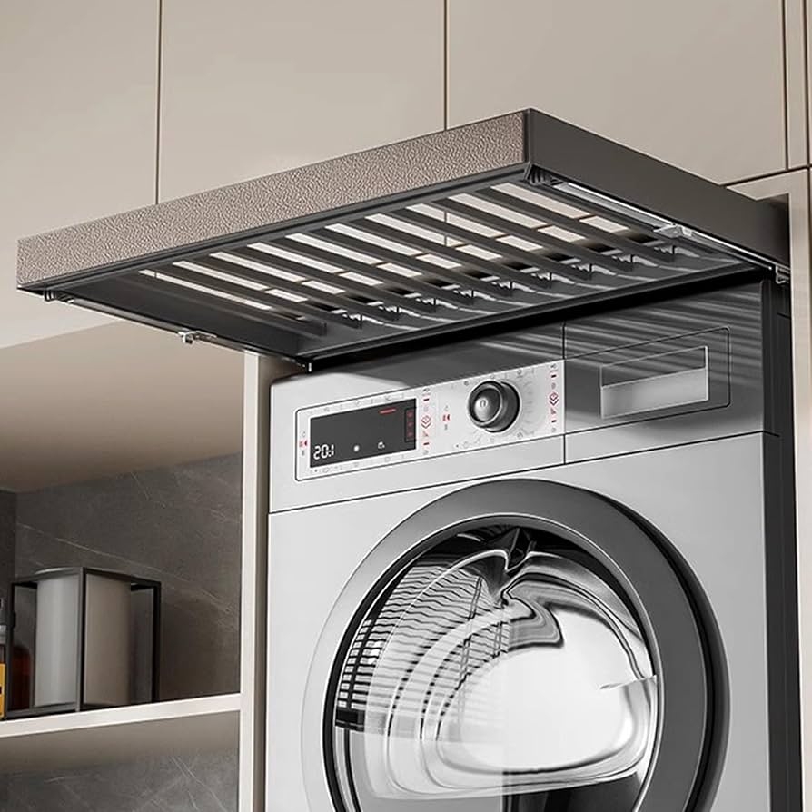 Pull-Out Drying Rack with Pull-Out Extension and Metal Build