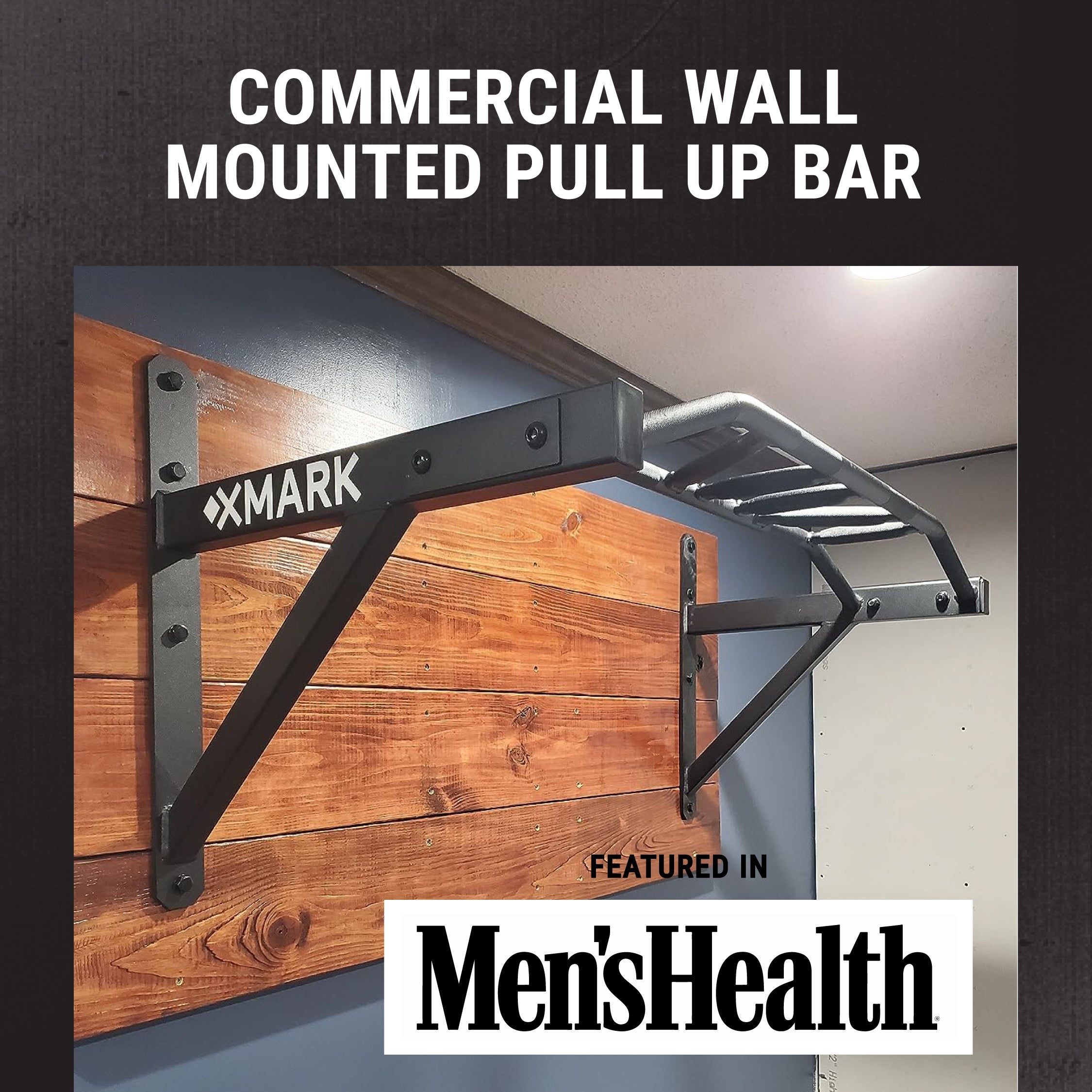 Pull Up Bar: Wood Backing Mount for Commercial Fitness