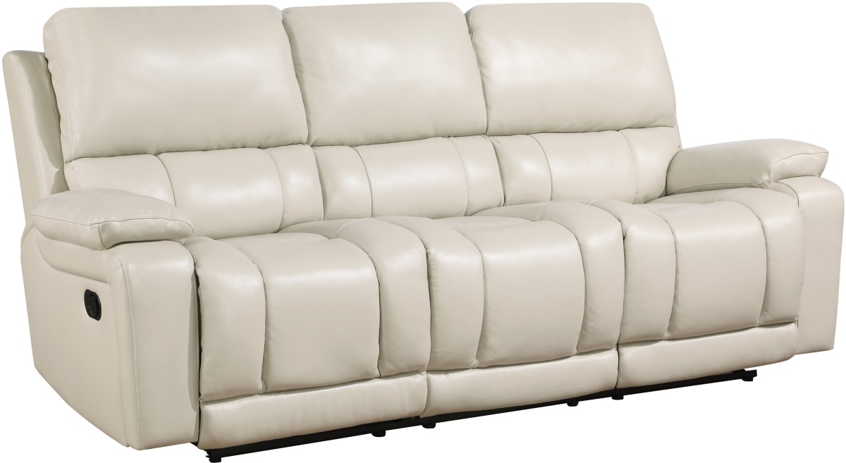 Reclining Sofa with Manual Recliner Handle and Padded Backrest