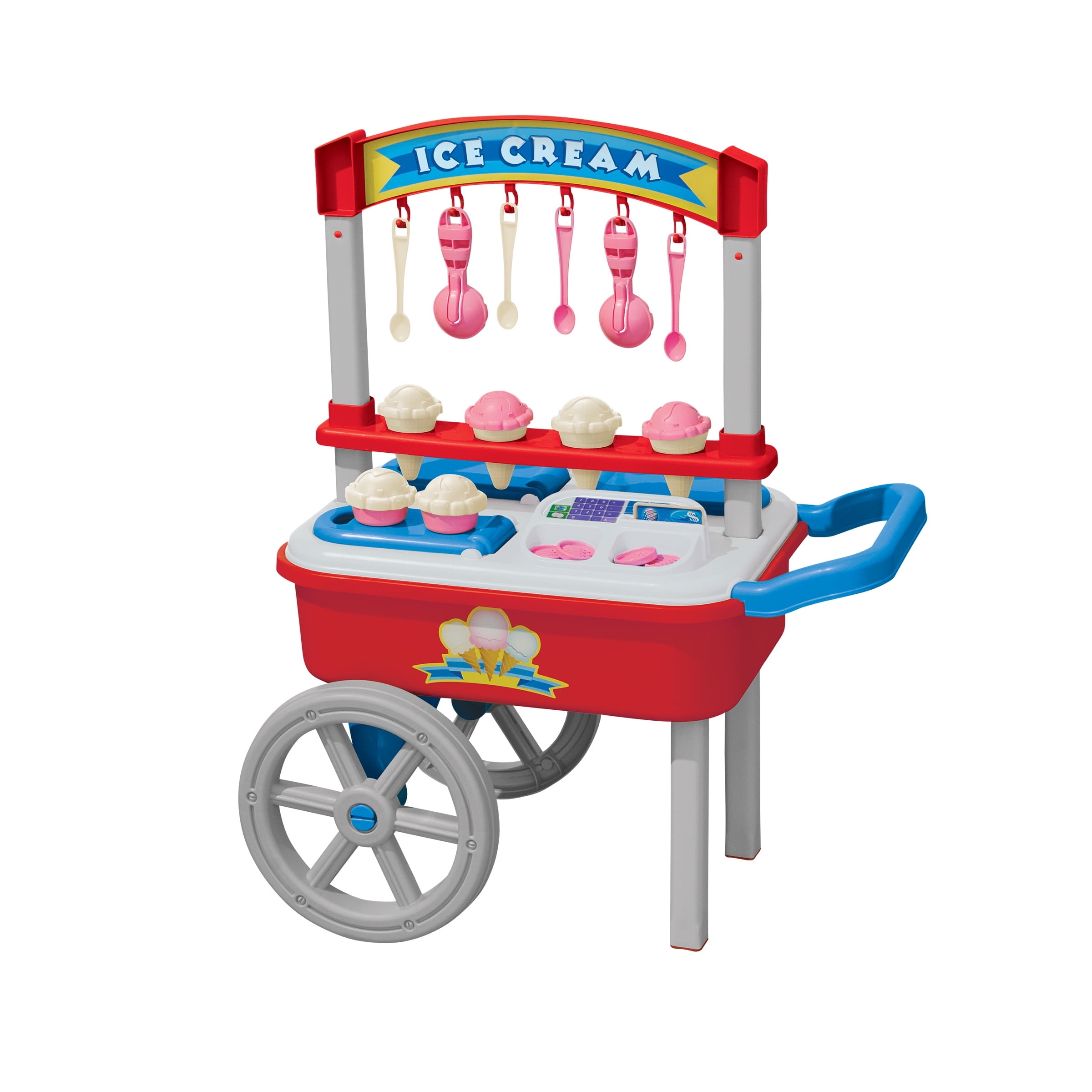 Register Interface Toy Ice Cream Cart Toddler Role Play