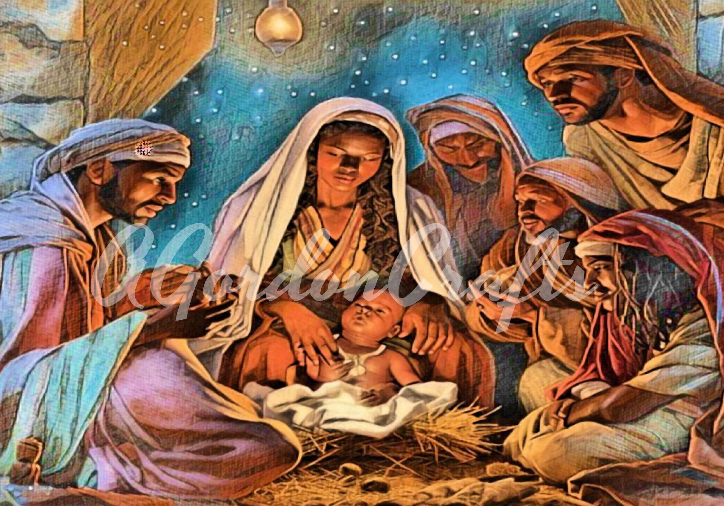 Religious Wall Art: Soulful Painting Artistic Brushstroke