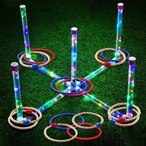 Ring Toss Game: Multi Material Rings with LED Illumination