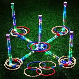 Ring Toss Game: Multi Material Rings with LED Illumination