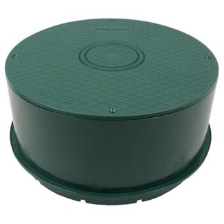 Riser Cover Matte Green Diamond Grid Landscape Drainage Lid