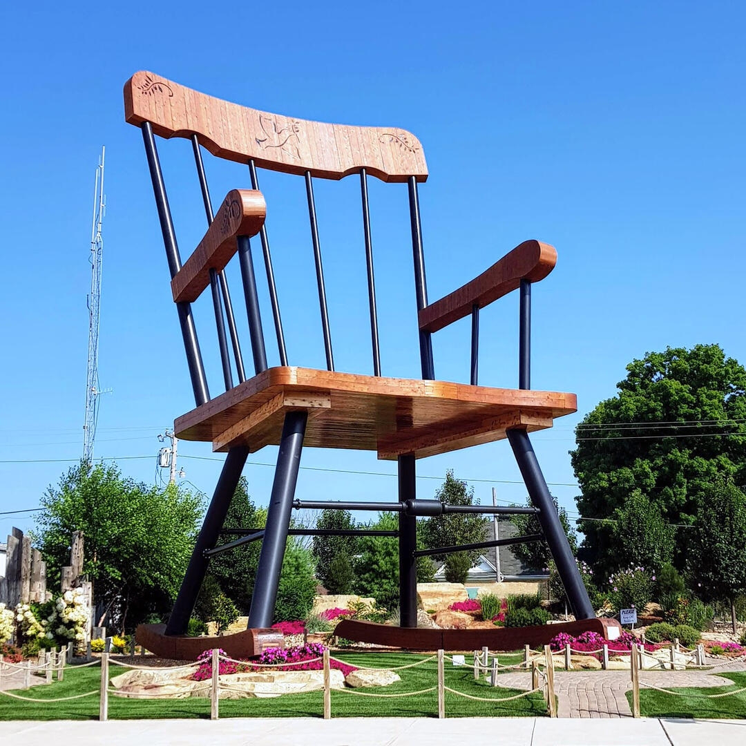 Rocking Chair Carved Motifs Giant Rocking Chair Art