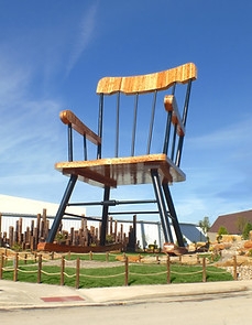 Rocking Chair Honey Wood Spindle Colossal Windsor Chair
