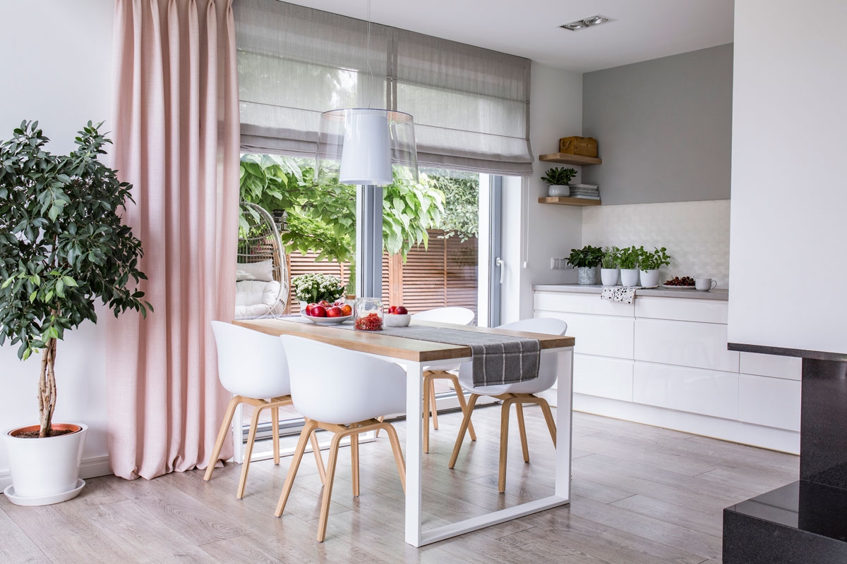 Roman Shades: Pink Curtains Layered Window Treatments Ideas