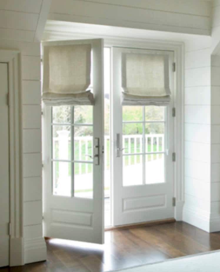 Roman Shades: Relaxed Fold Ivory Linen Roman Shades Decor