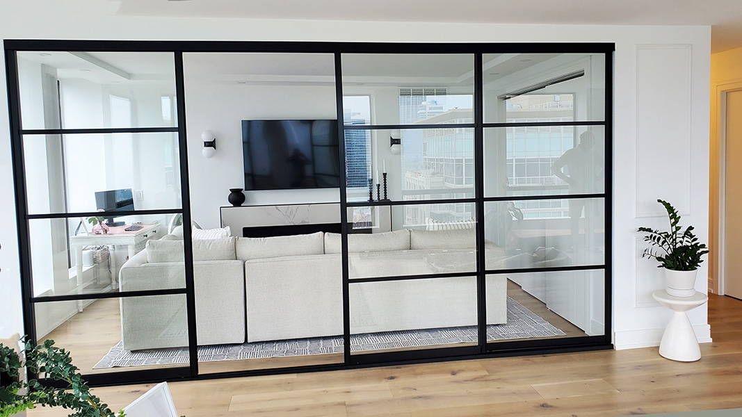 Room Divider Black Sliding Bypass Sliding Bypass Room Divider