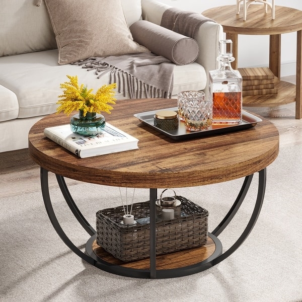 Rustic Round Coffee Table