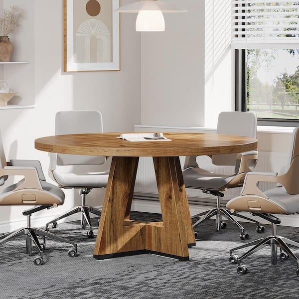 Round Conference Table Architectural Burlywood Conference Table