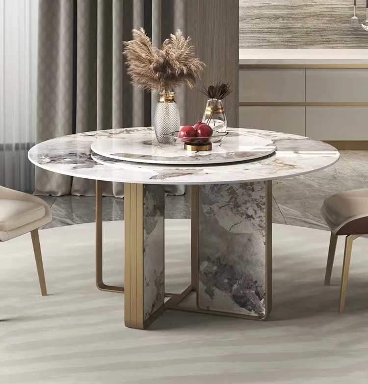 Round Dining Table Lazy Susan Gold Round Marble Dining Table
