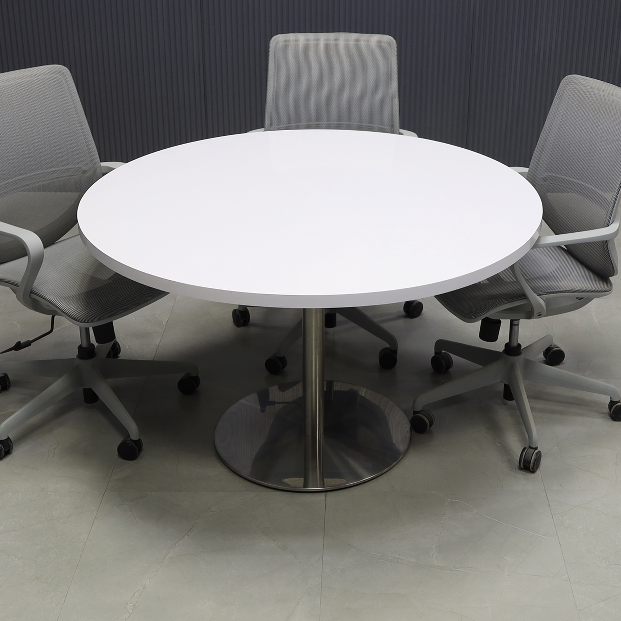Round Pedestal Table White Brushed Round White Cafeteria Table