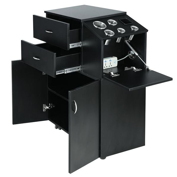 Salon Trolley Built In Power Strip and Salon Workstation