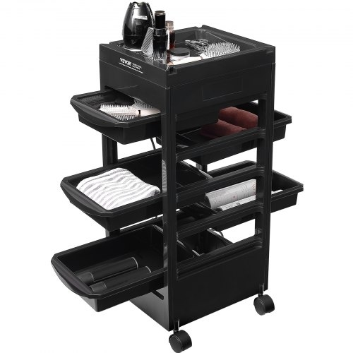 Salon Trolley Five Removable Drawers and Locking Wheels
