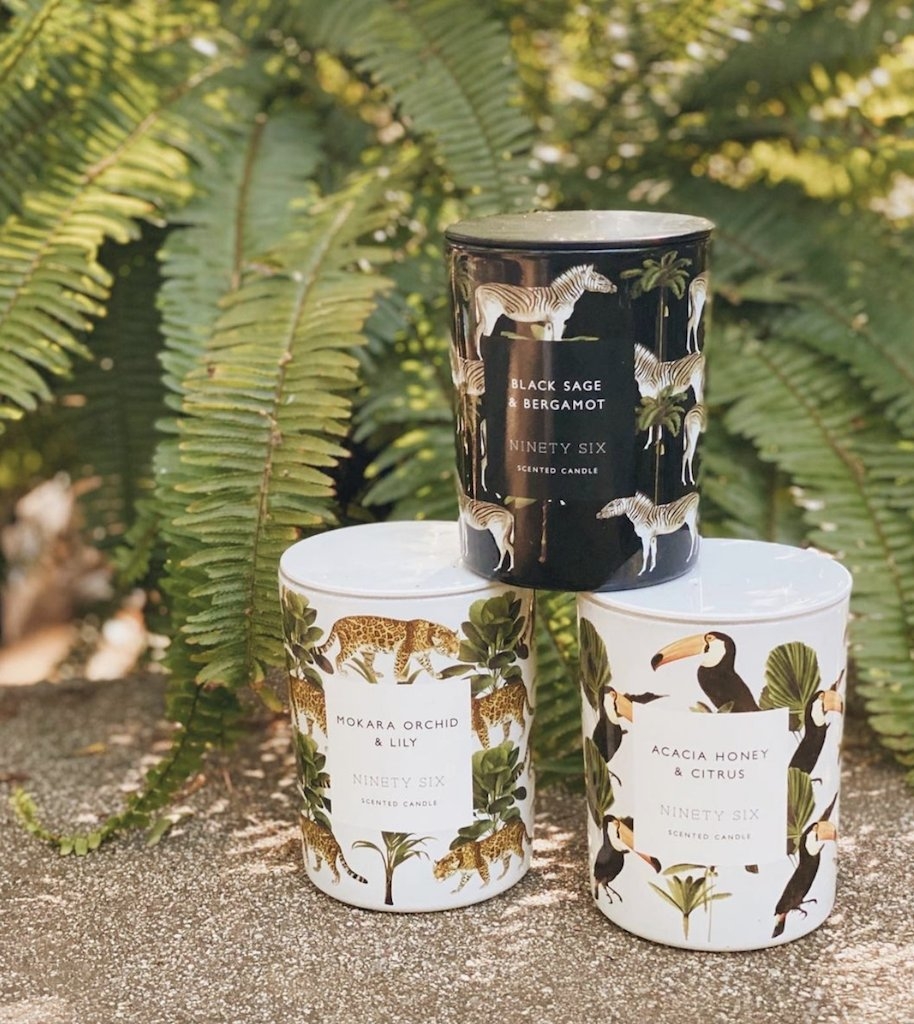 Scented Candle Animal Illustrations Jungle Motif Scented Candles