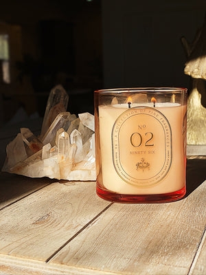Scented Candle Crystal Pairing Double Wick Zen Home Fragrance